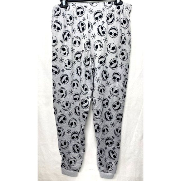 Disney Nightmare Before Christmas Women Gray Jack Skellington Joggers PJ Pants - Picture 3 of 7
